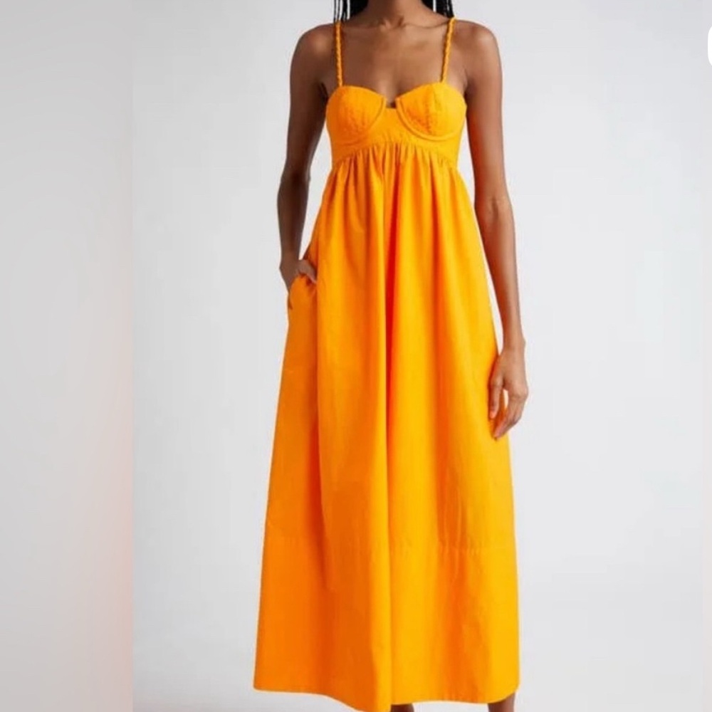 Farm Rio Vibrant Orange Maxi Dress - Size M